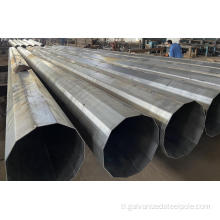 105ft Dodecagonal Galvanized Transmission Steel Pole